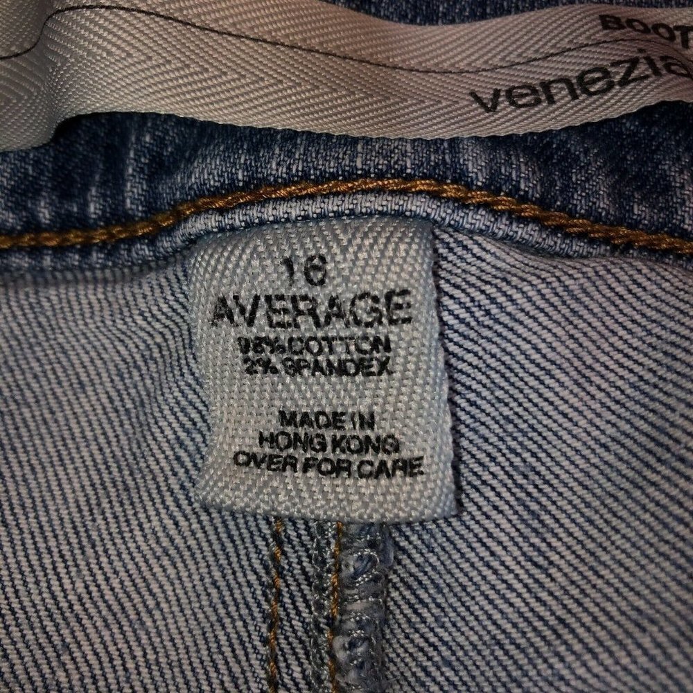 Venezia Womens Size 16 Medium Wash Blue Bootcut Boot Cut Denim Jeans 34 x 31 - Picture 9 of 10